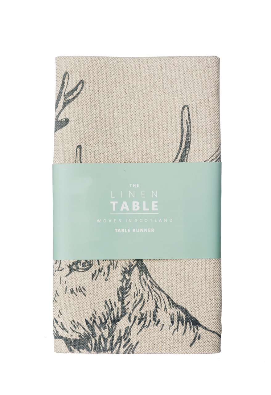 Hirsch | Tischläufer Leinen 50/50