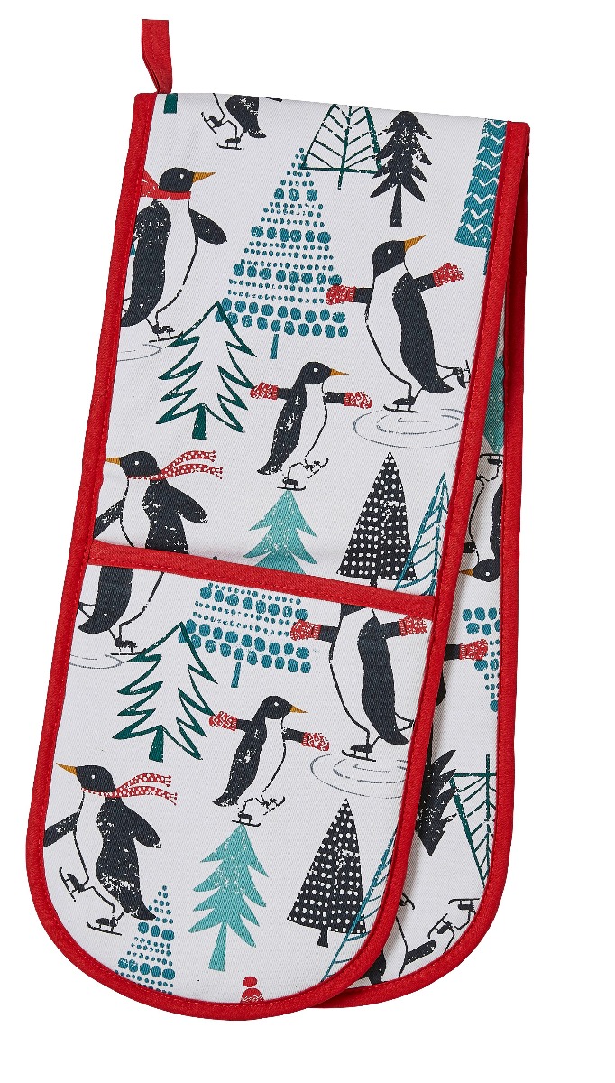 Backofenhandschuh 'Pinguine auf dem Eis'