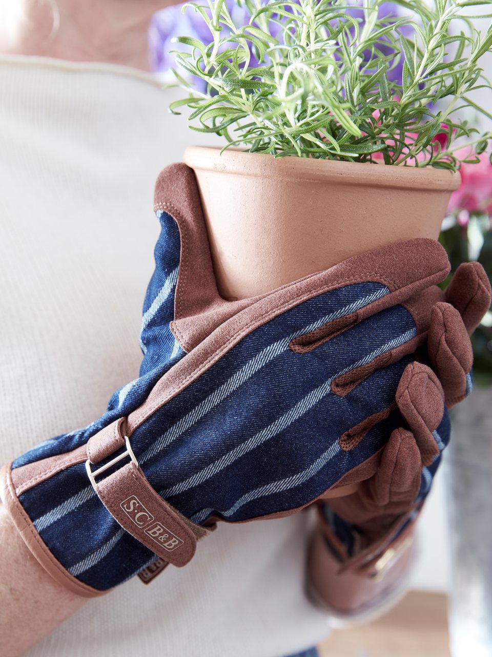 Landhaus-Gartenhandschuhe | blau