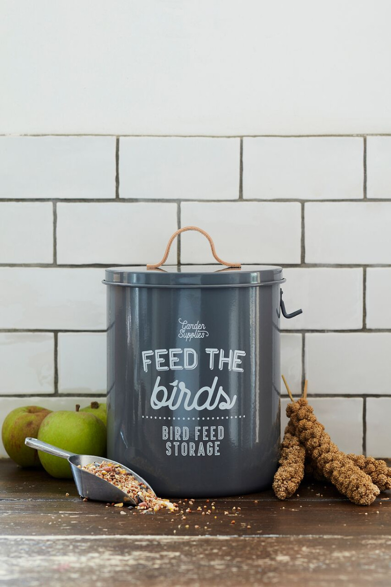Bird Food Tin - Charcoal