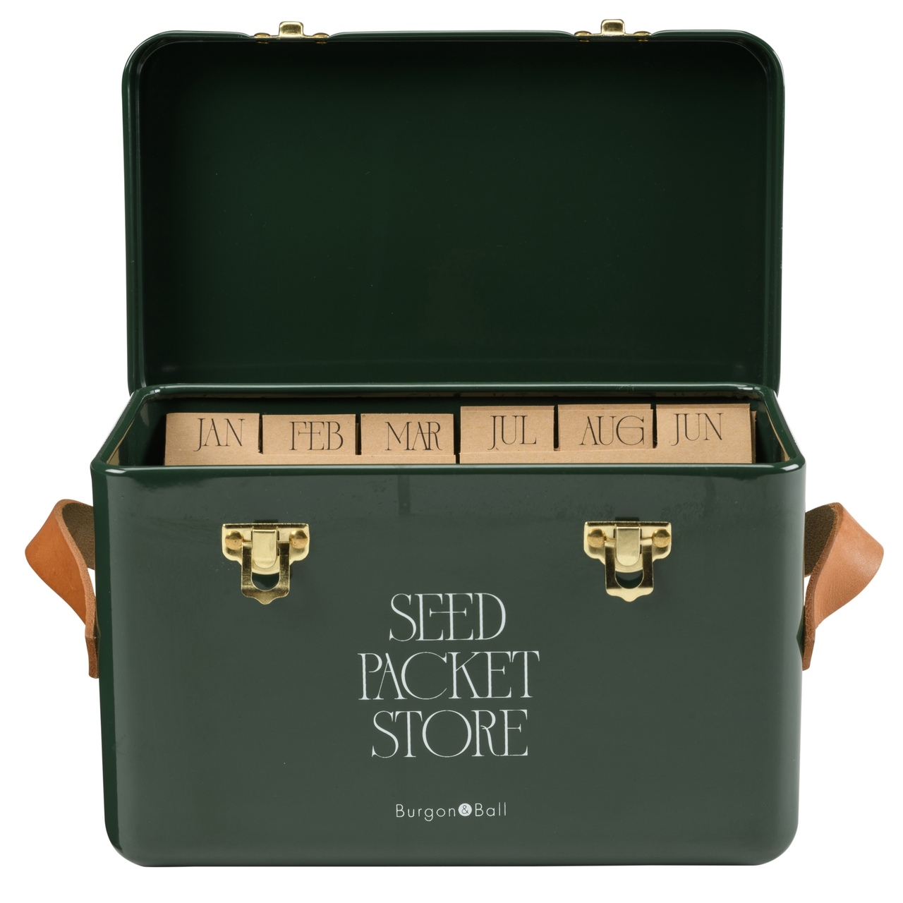 Samentüten-Box | Heritage-Green | geöffnet