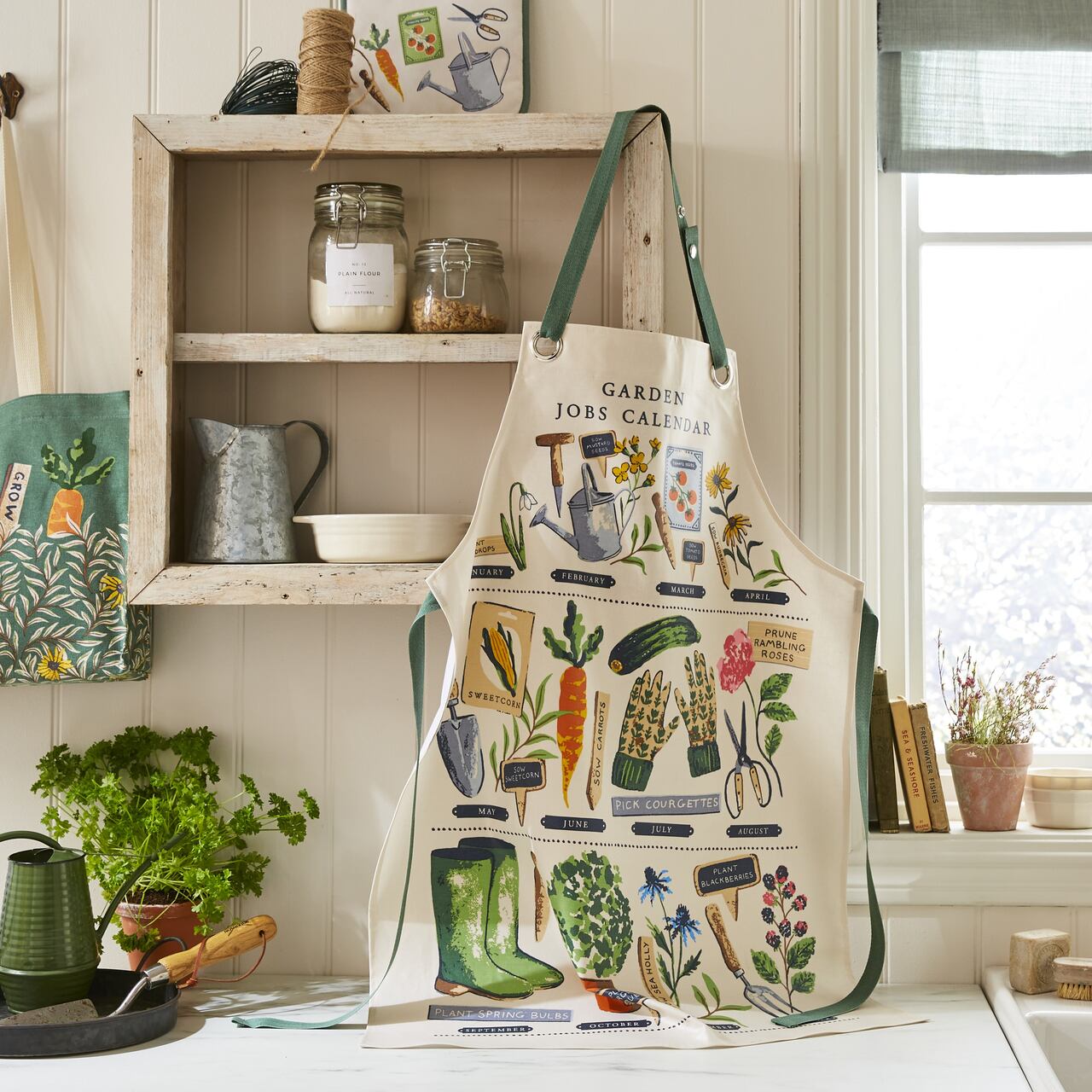 Garten-Motivschürze mit Wachstuchüberzug | von Ulster Weavers