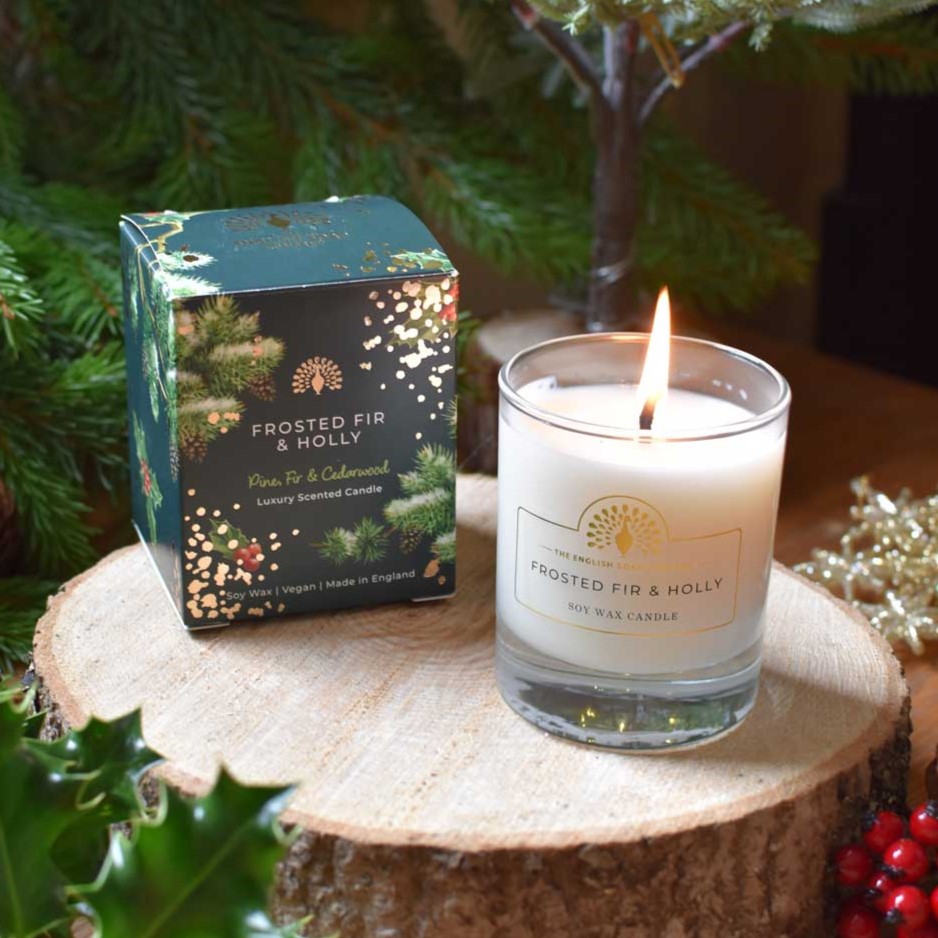 Duftkerze im Glas | Tanne & Steckpalme - Weihrauch & Kiefer