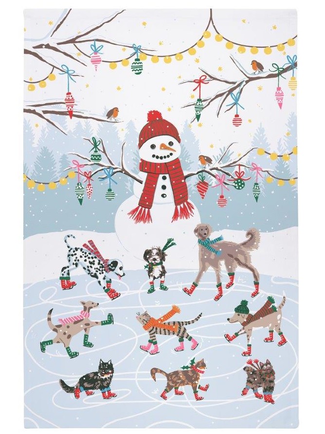 Ulster Weavers Baumwoll-Geschirrtuch 'Ice Skating'