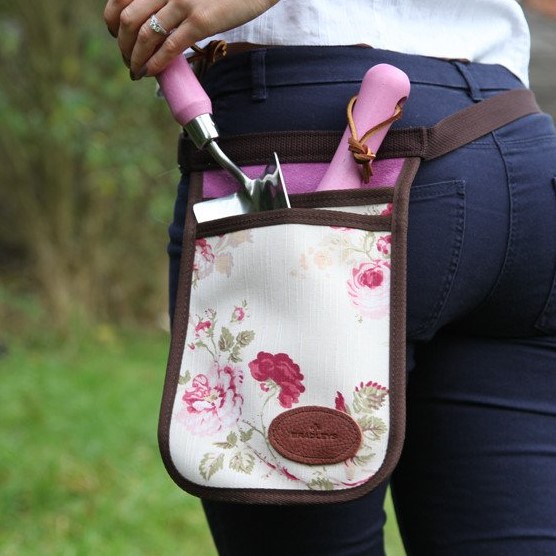 Bradley's schmale, florale Garten-Werkzeugschürze