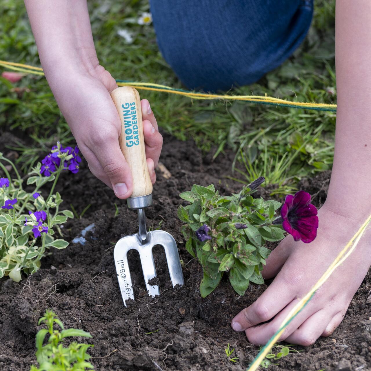 Garten-Handgabel für Nachwuchsgärtner | RHS Growing Gardeners | mit UKCA- und CE-Zertifizierung - entspricht den UK-Normen und den EU-Standards