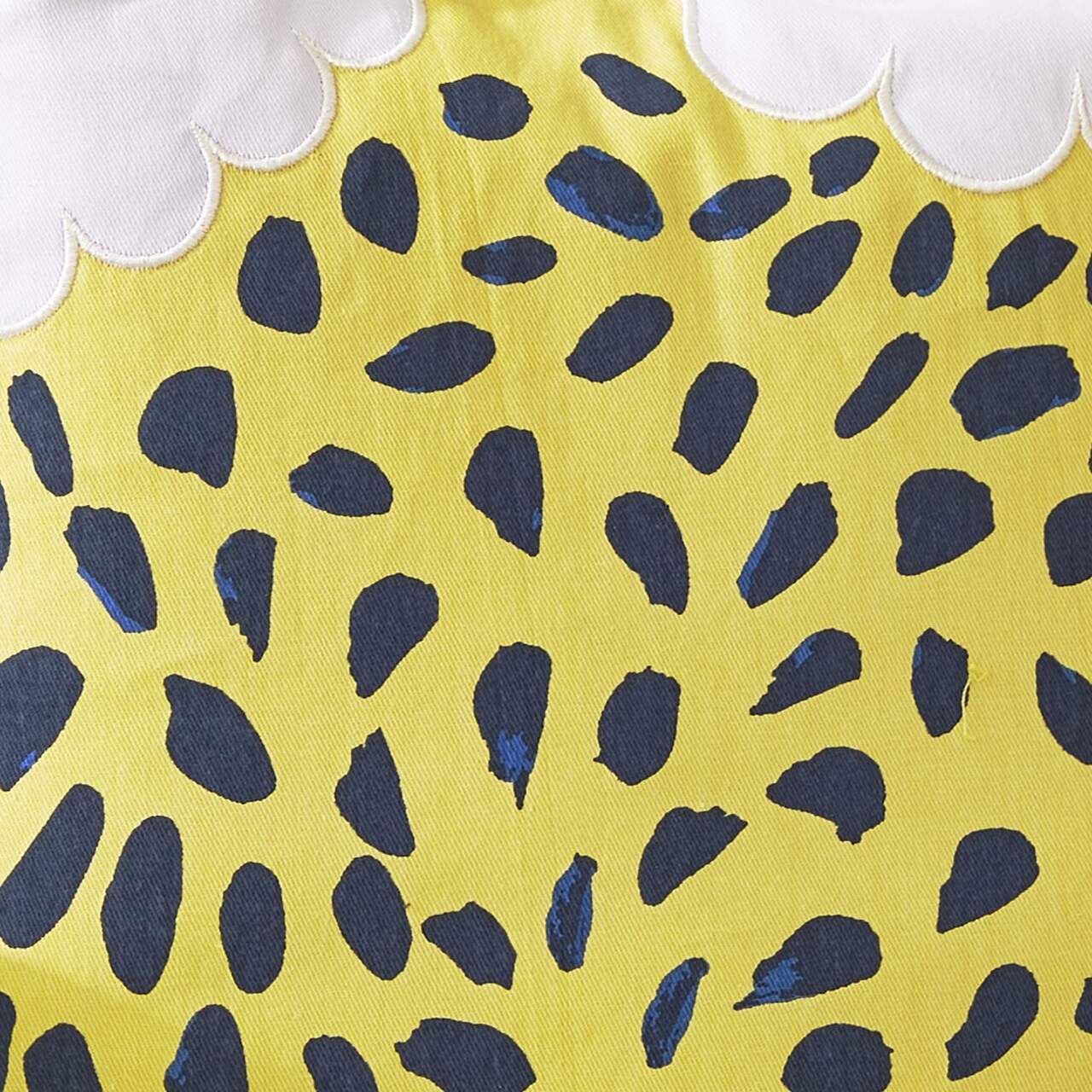 Das schwarz-gelbe Muster (das Federkleid) in groß