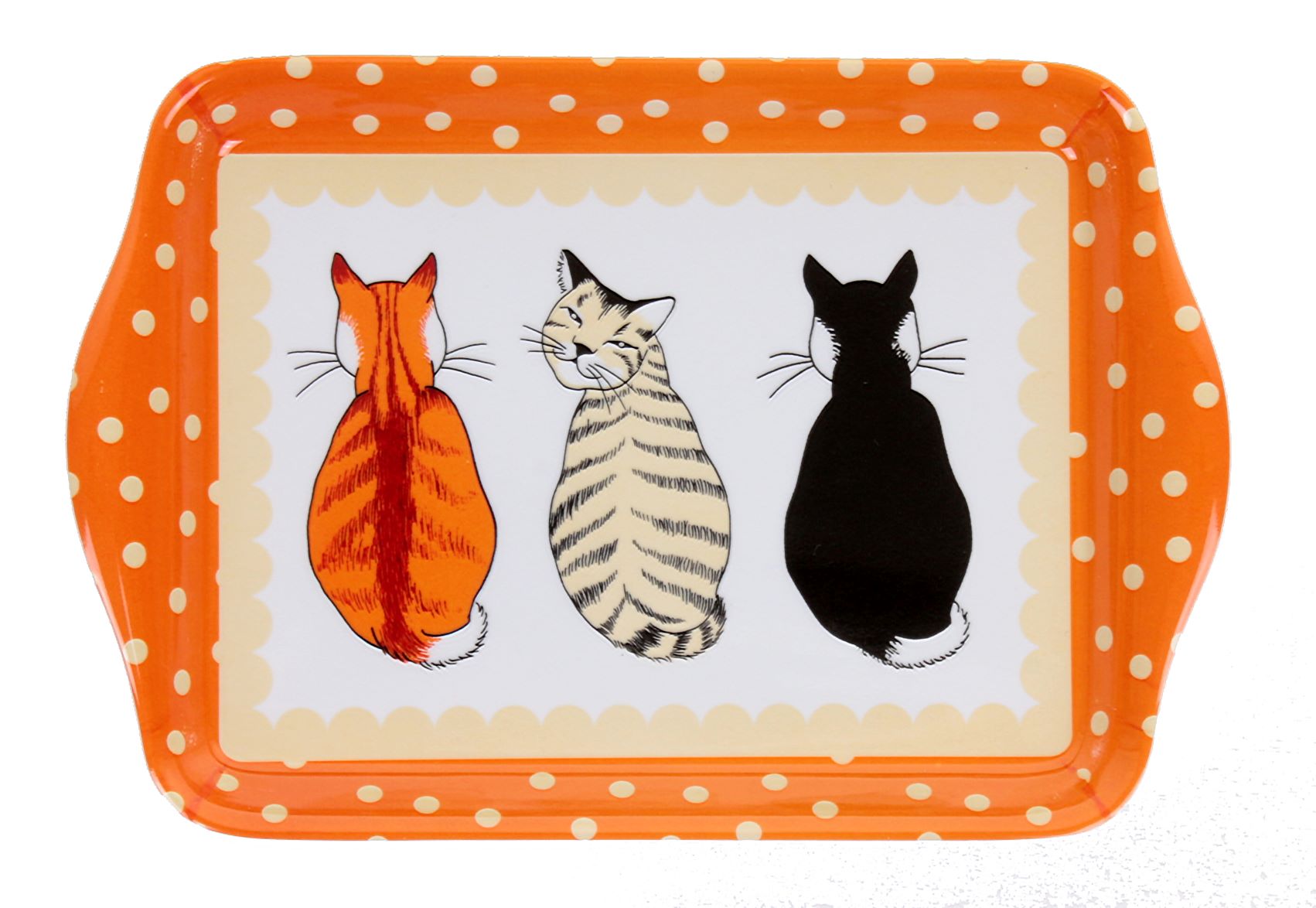 kleines Serviertablett Wartende Katzen 'Neu'