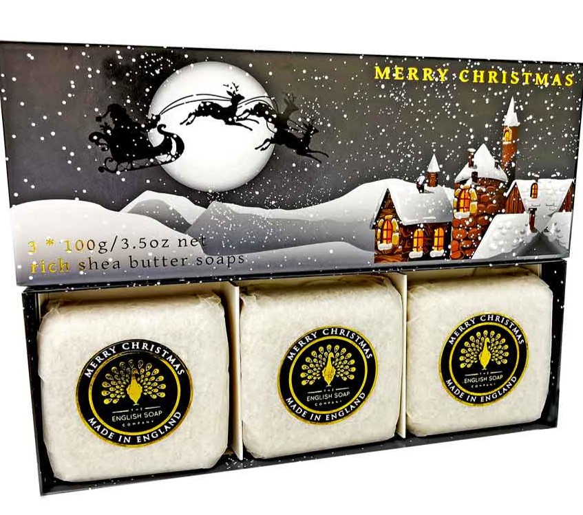 3 x 100 g Duftseifen Geschenkset | Winterdorf