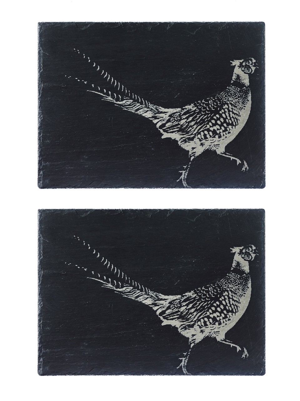 Tischset aus Schiefer, Motiv Fasan