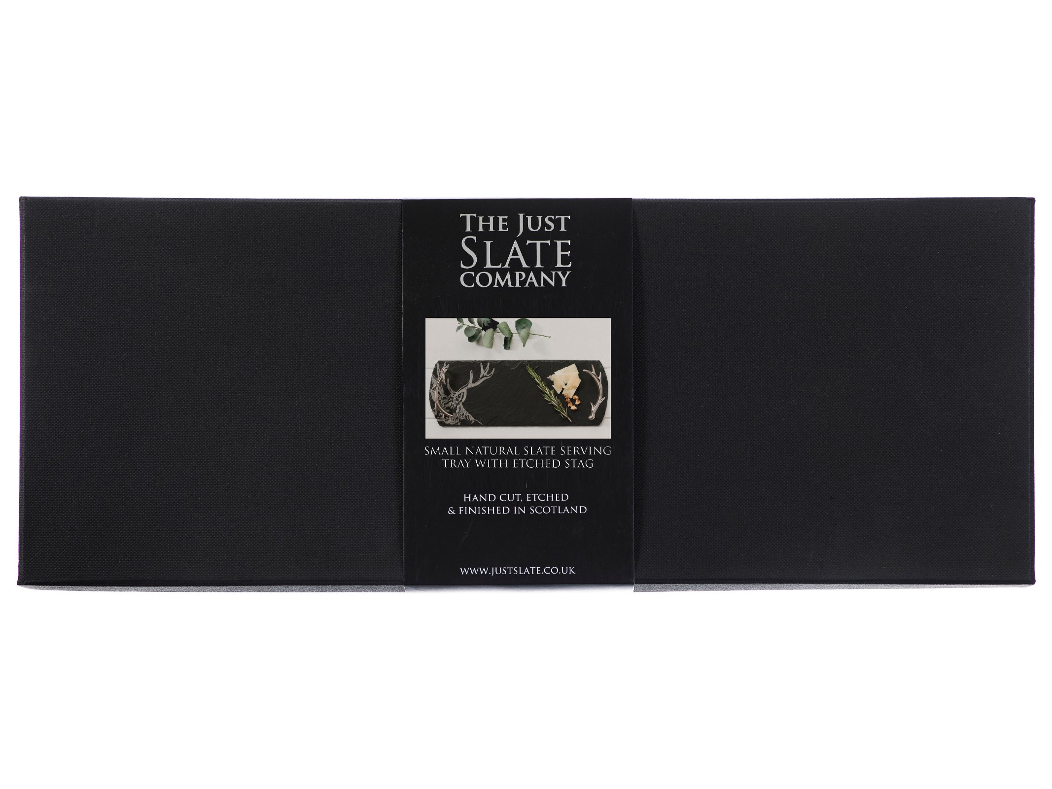 The Just Slate Company - Präsentbox | kleines Schiefertablett Motiv Hirsch