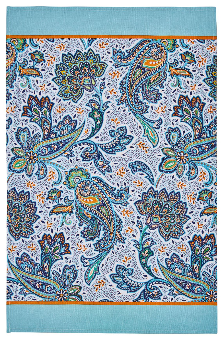 Baumwoll-Geschirrtuch, Design 'Italian Paisley'