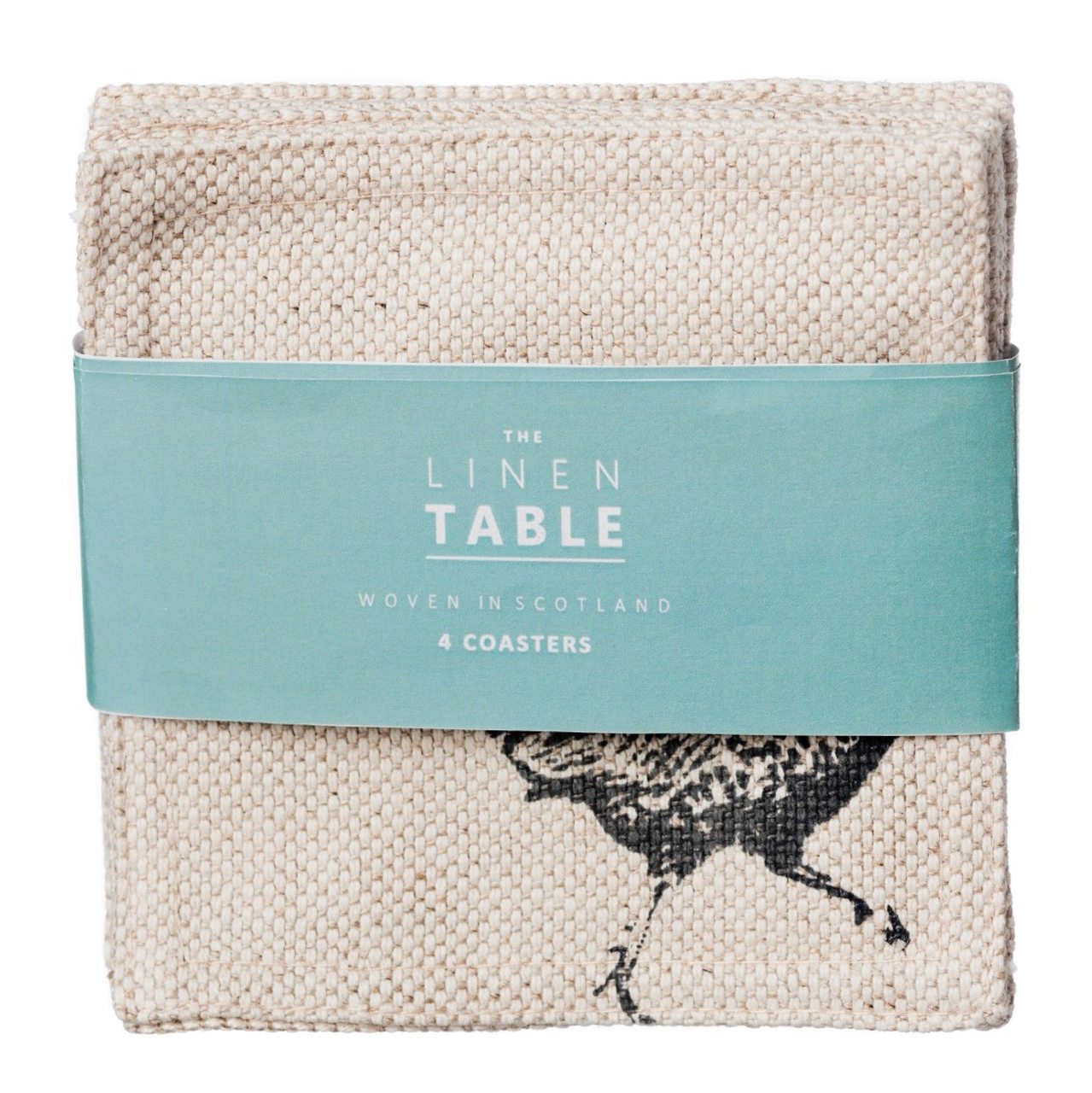 Glasuntersetzer, Motiv Fasan, 4er-Set | The Linen Table