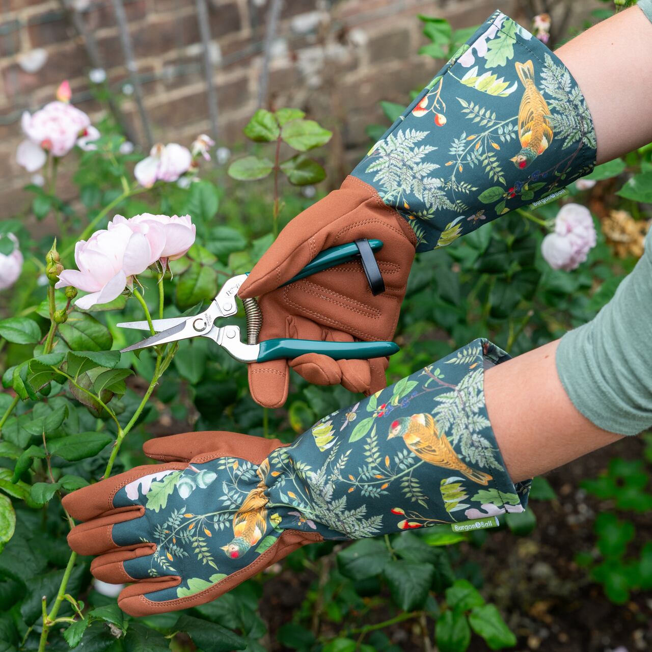 Von Burgon & Ball | Gartenhandschuhe mit Stulpe | Design Wunderwald - Woodland Wonders | aus England