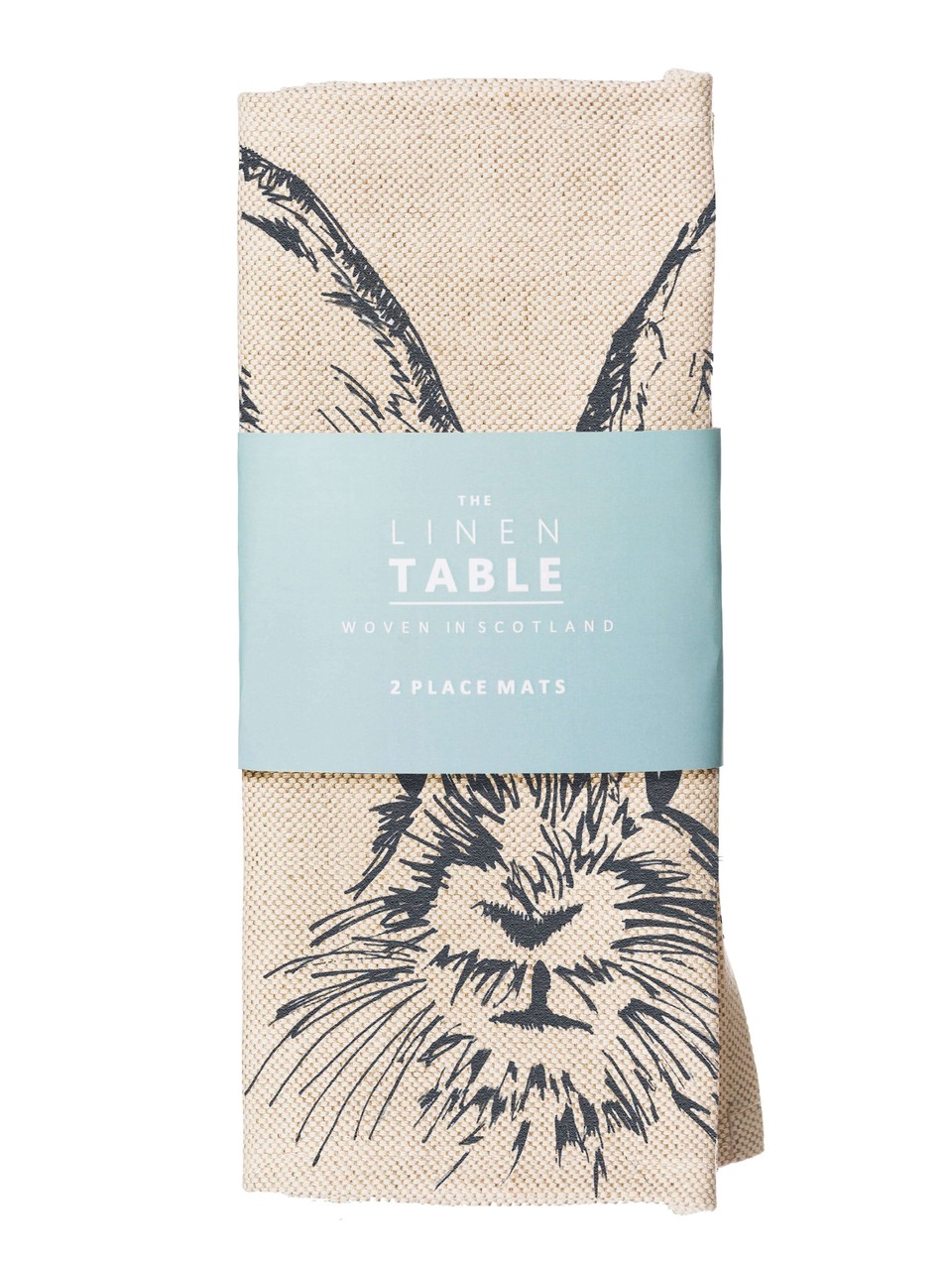 Tischset - 2 Stück | Leinen 50/50 | Motiv Hase