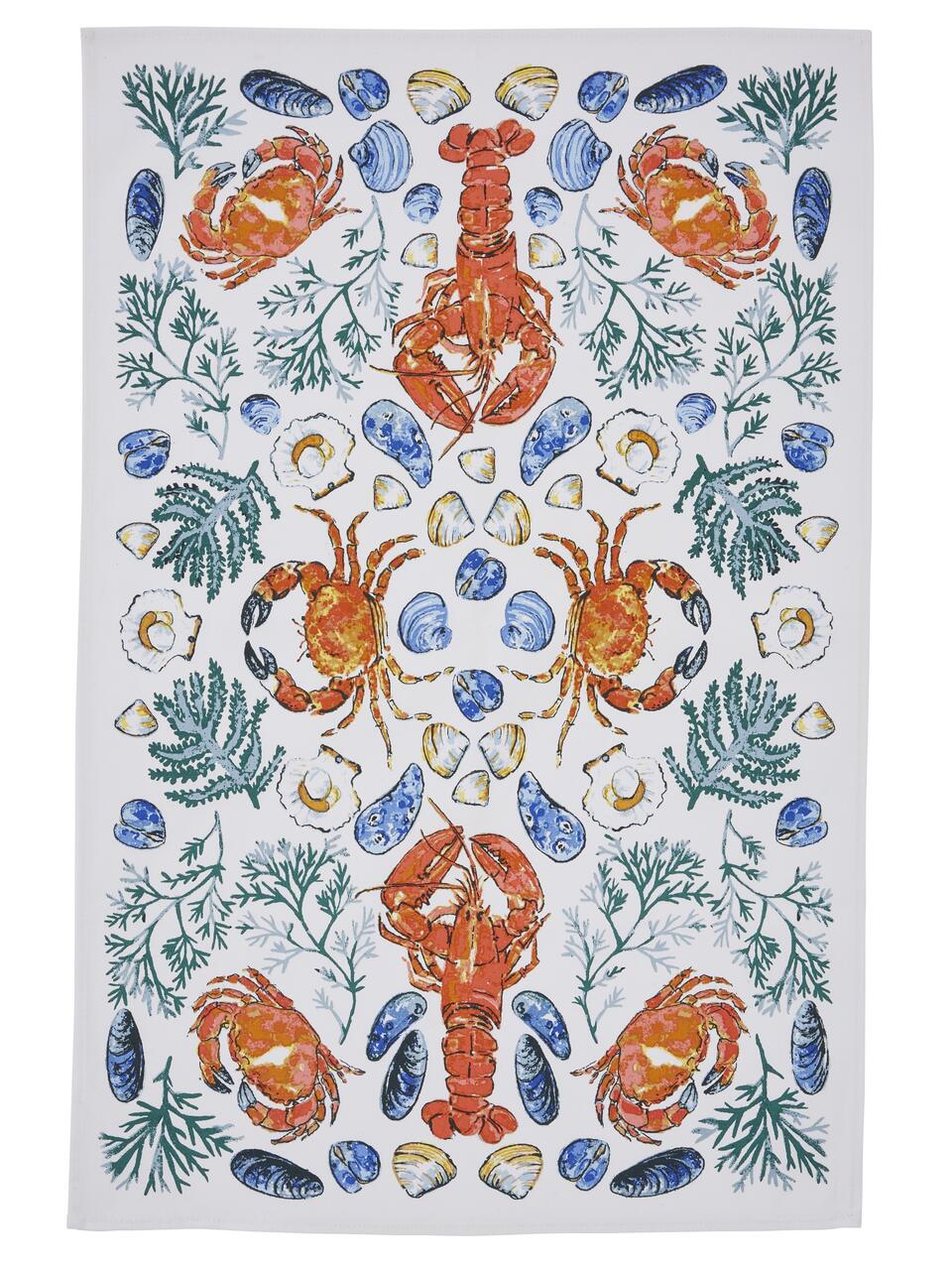 Baumwoll-Geschirrtuch Meeresfrüchte