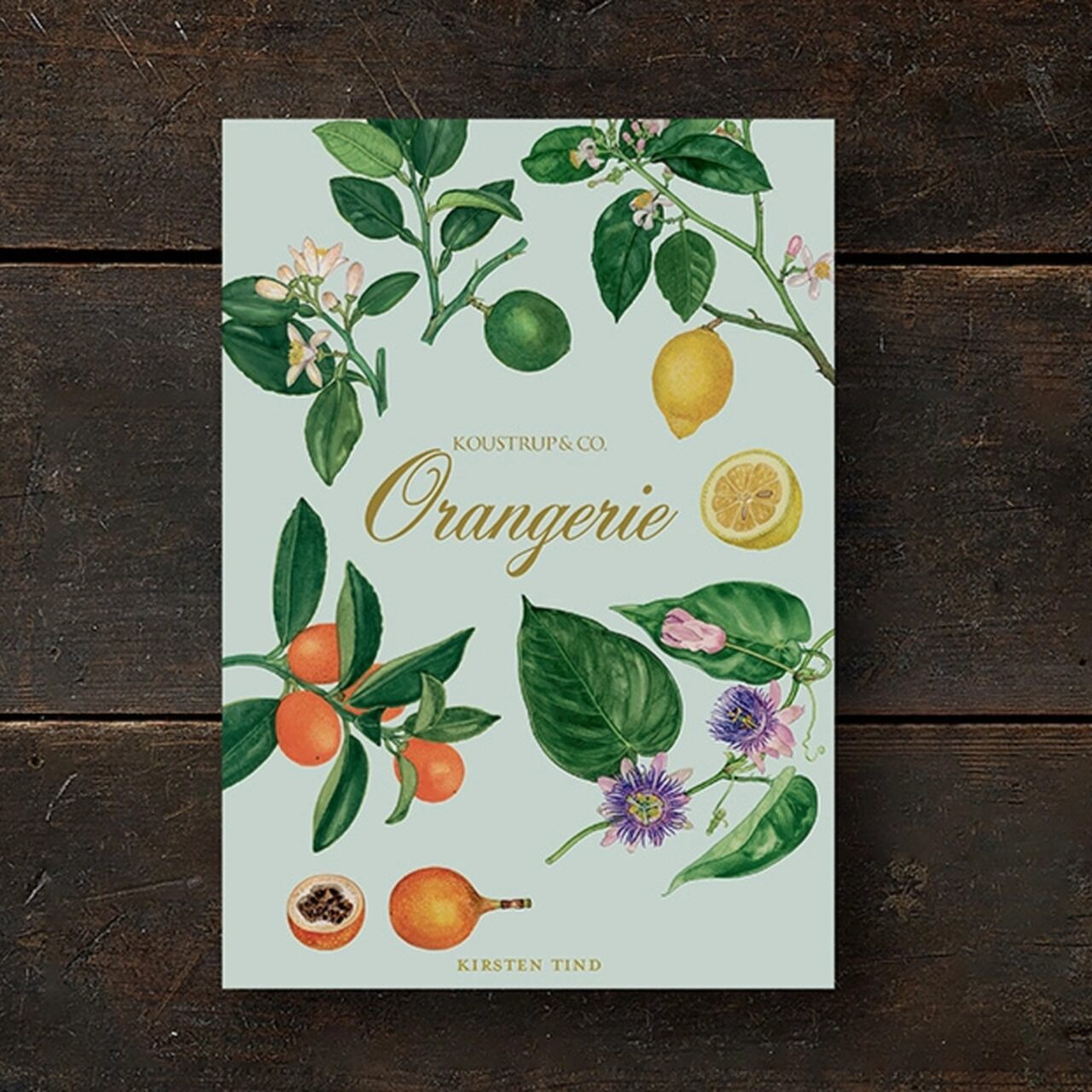 Orangerie | Grußkarten-Mappe mit 8 verschiedenen botanischen Illustrationen von exotischen Orangerie-Pflanzen | aus Dänemark