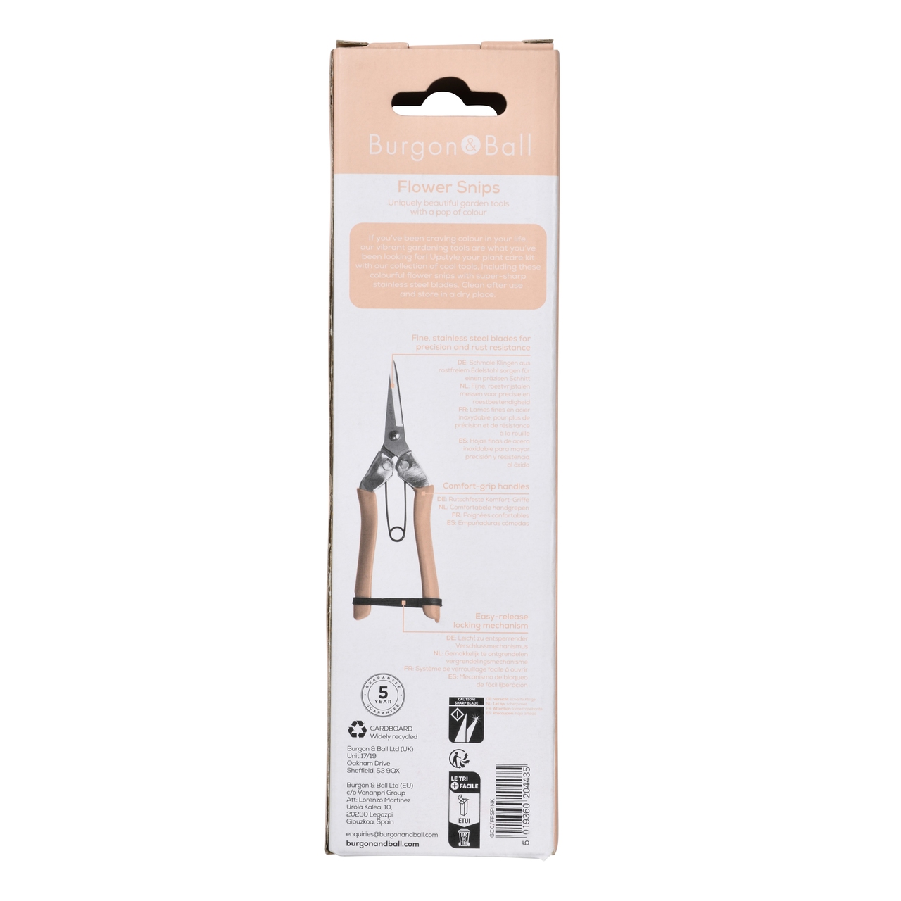 Die Rückseite der Geschenkbox