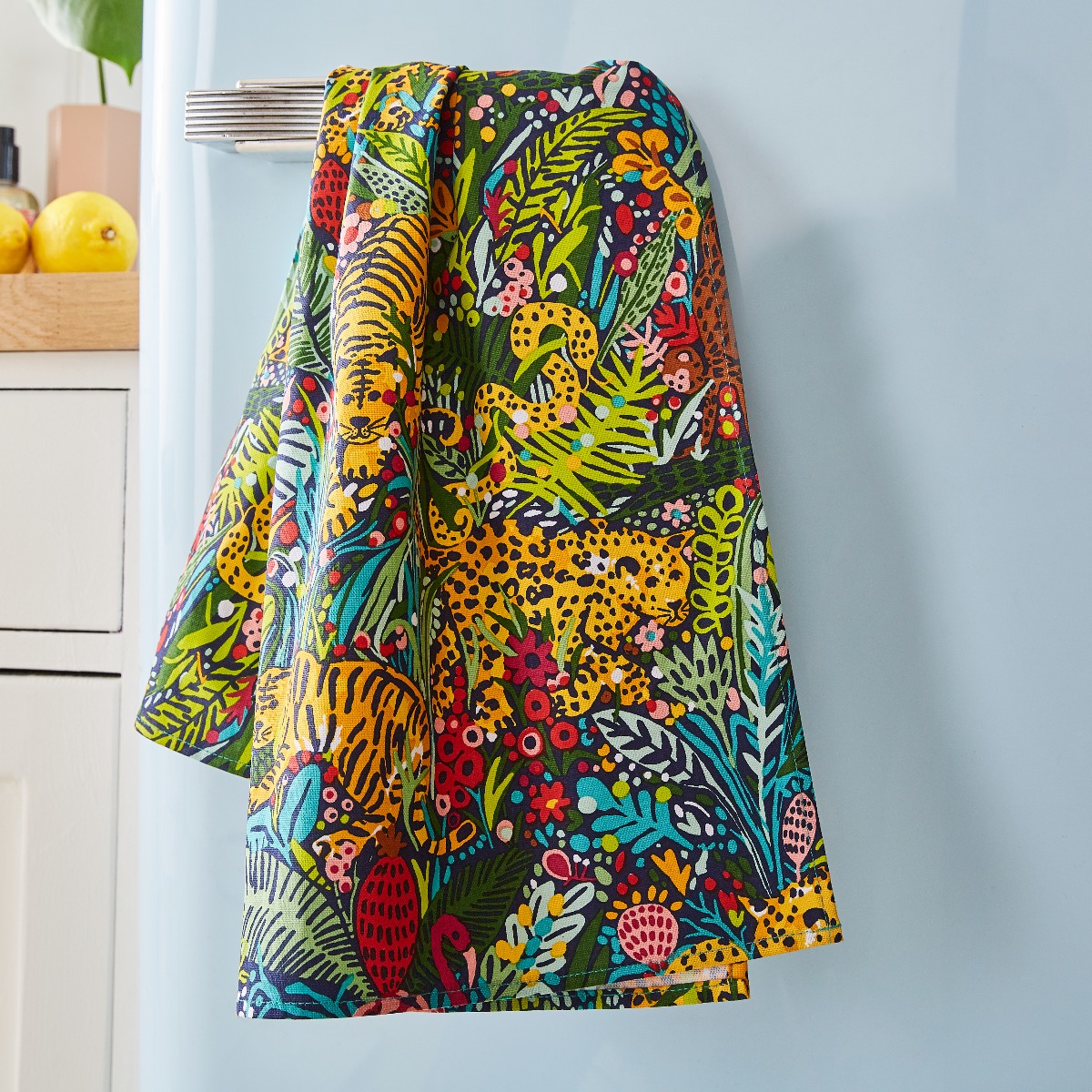 Geschirrtuch Menagerie - exotisch und farbenfroh