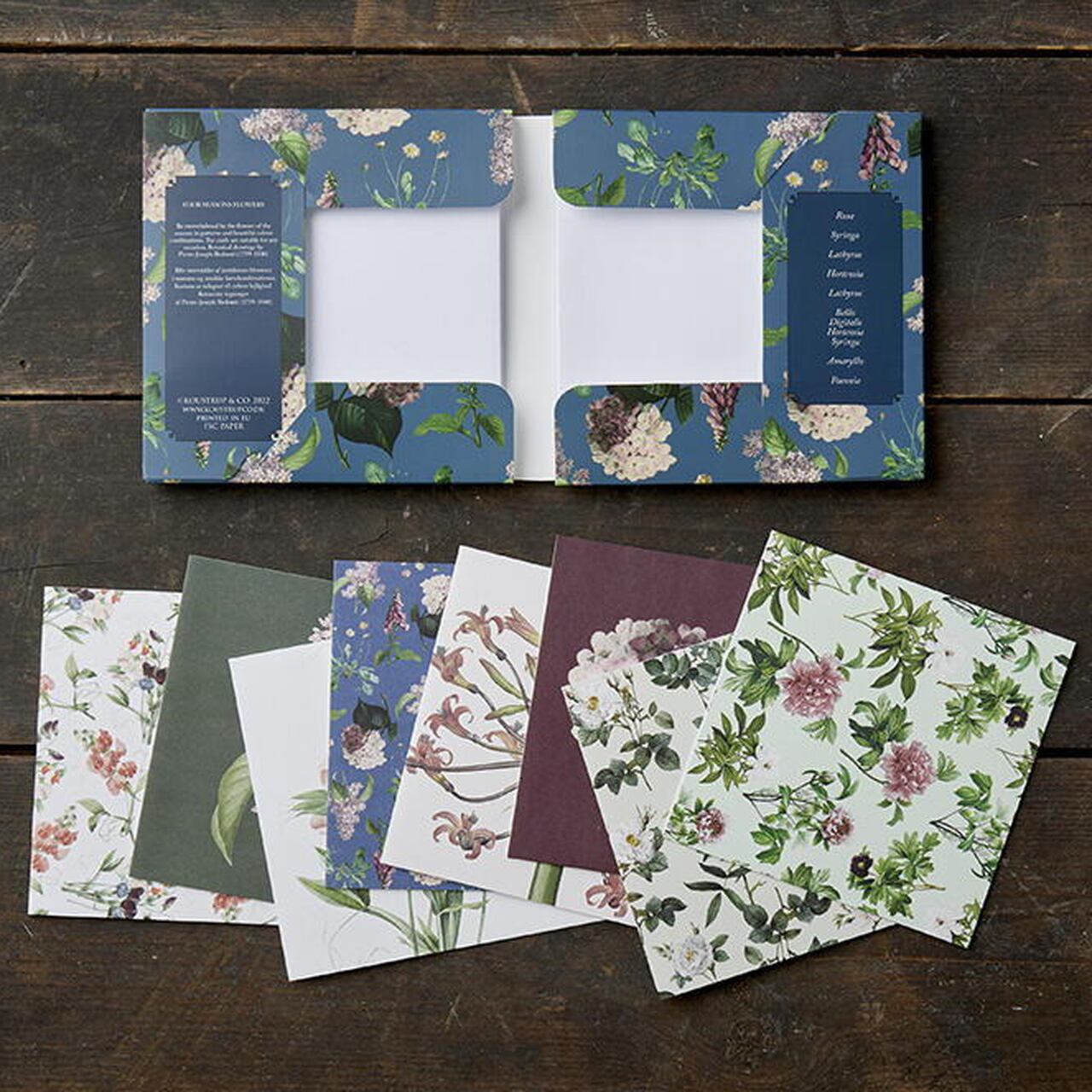 Grußkarten mit passenden Umschlägen | Blumenmotive der Vier Jahreszeiten | von Kouststrop & Co.