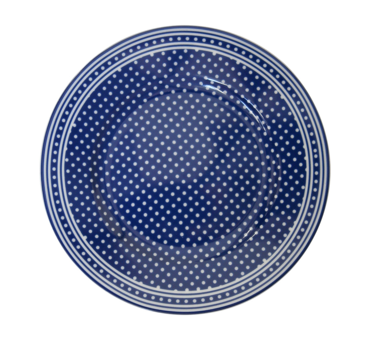 Dessertteller Mikro-Punkte, dunkelblau