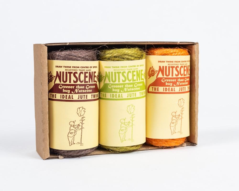 Nutscene Heritage Jute-Minispulen 3er-Set | Traditionell