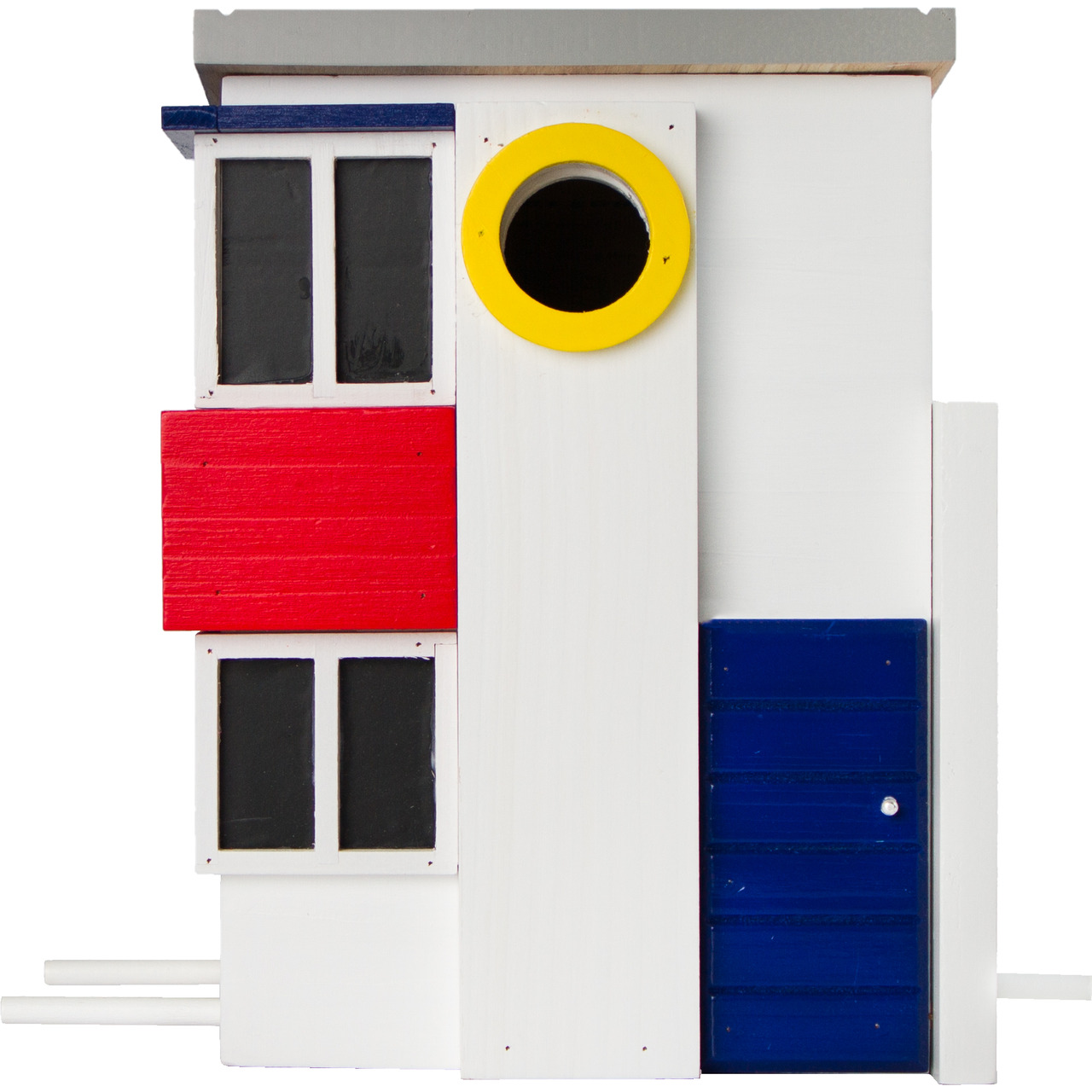 Architektonisch gestaltetes Vogelhaus oder Nistkasten "De Stijl" | aus Schweden