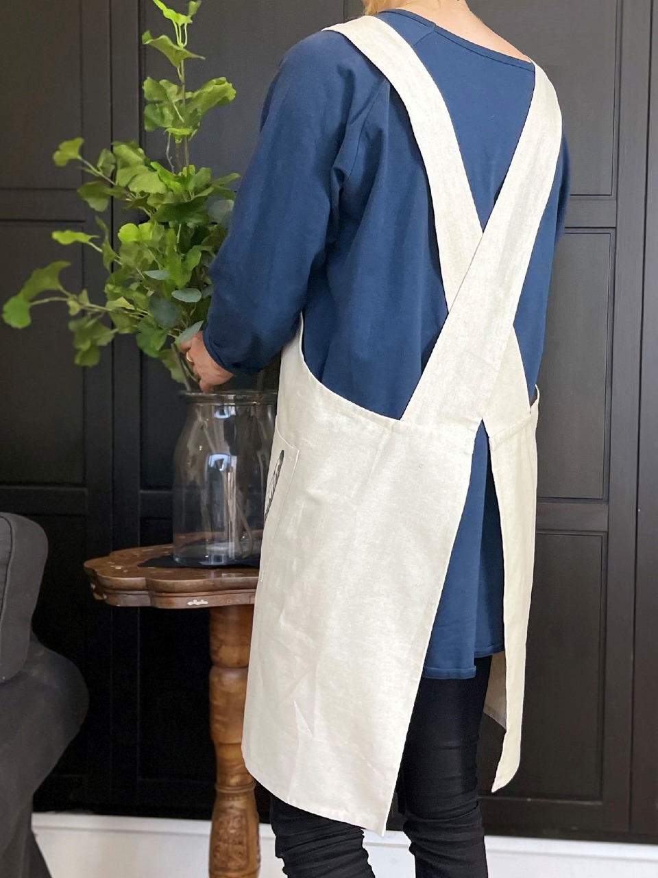 Schürze Leinen 50/50 | Die Rückseite