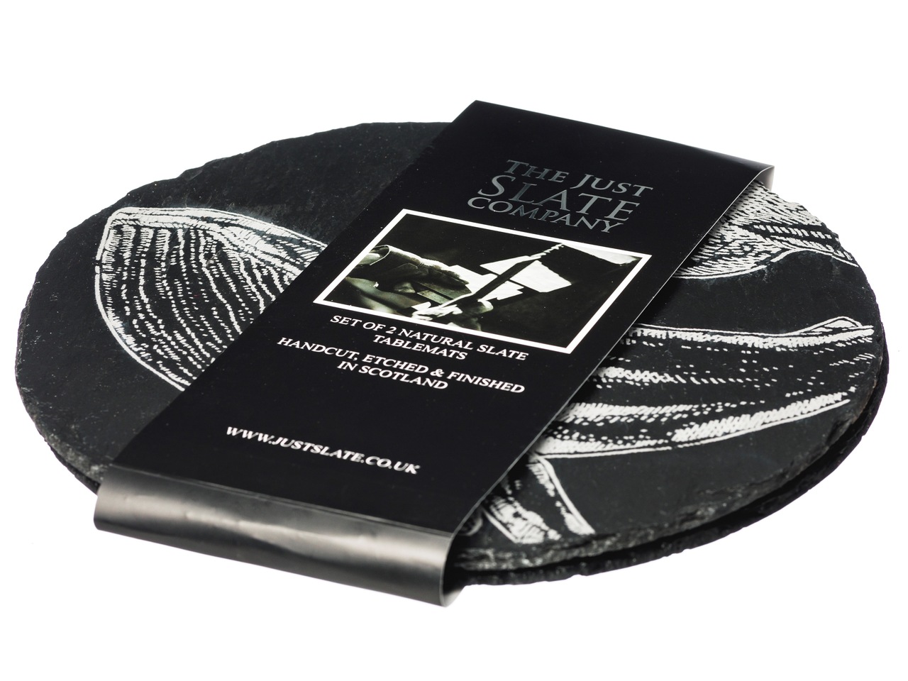 2er-Patzset, Motiv Walfisch | The Just Slate Company - Selbrae House