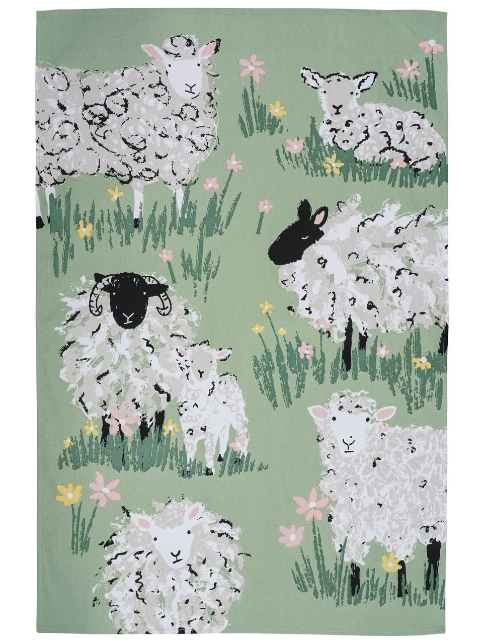 Baumwoll-Geschirrtuch | Flauschige Schafe
