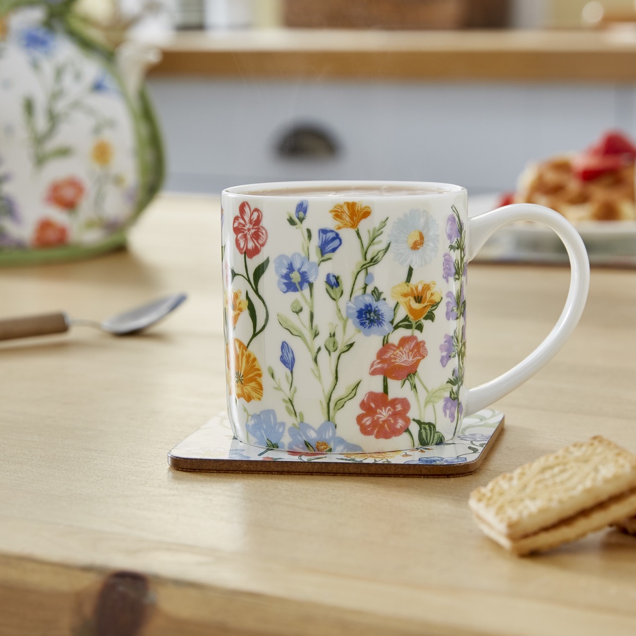 Tasse und Untersetzer Bauerngarten - Cottage Garden | von Ulster Weavers