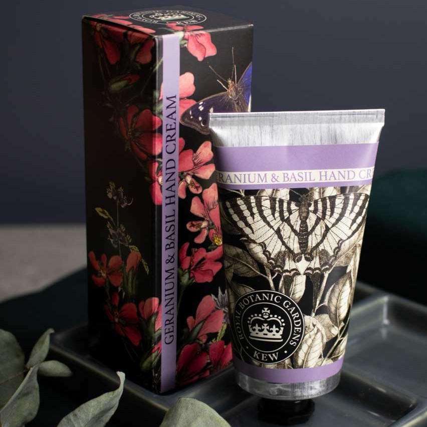 Geranie & Basilikum | fein duftende Hancreme | The Englisch Soap Company & Royal Botanic Gardens, Kew