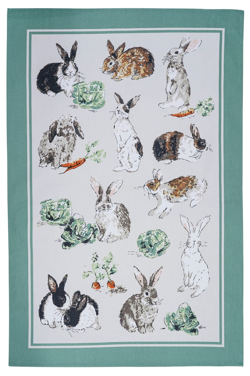 Baumwoll-Geschirrtuch | Hasen-Kolonie