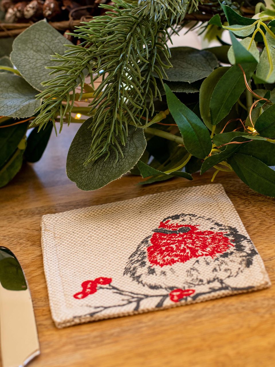 Glas-Untersetzer Rotkelchen | 4er-Set | The Linen Table