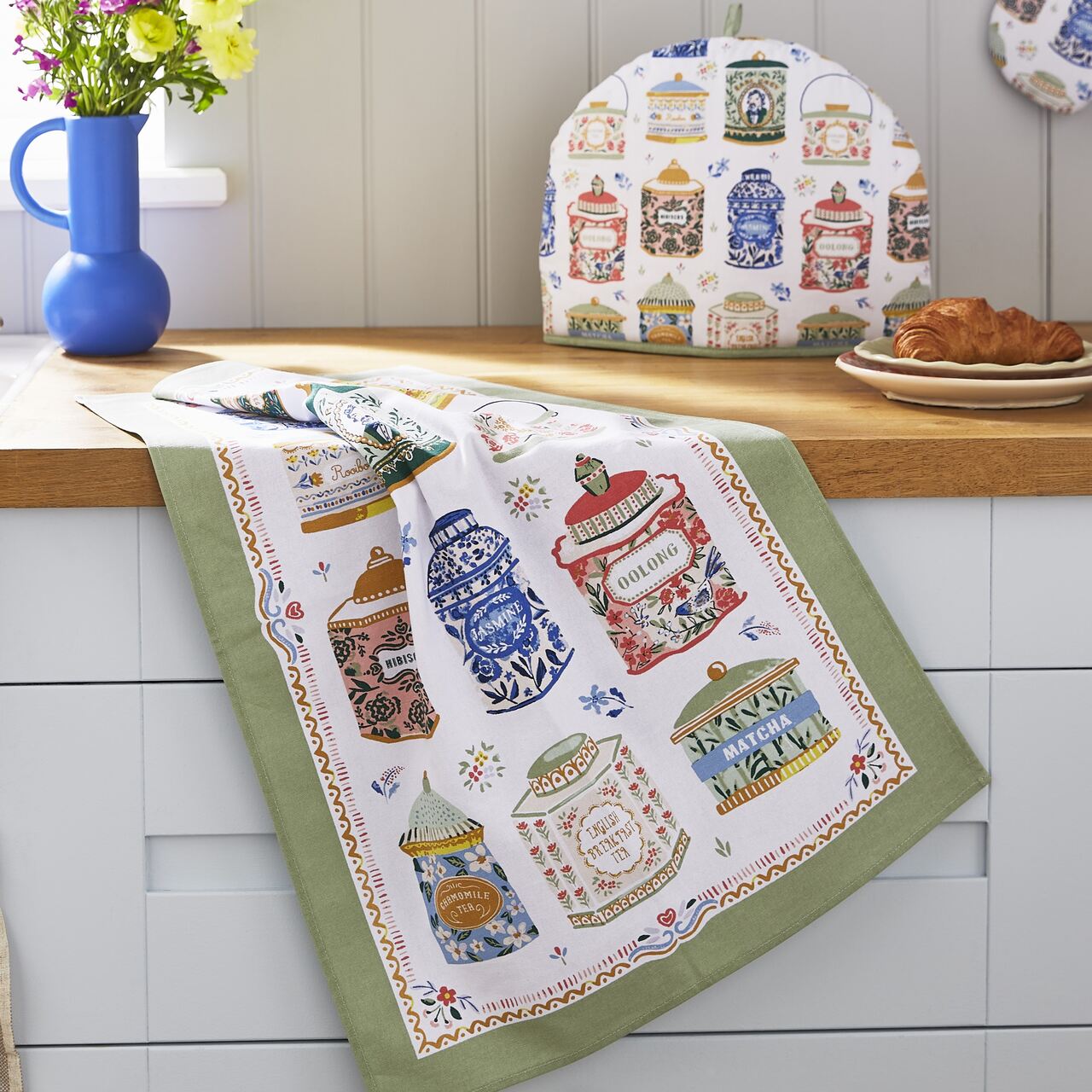 Teedosen | Geschirrtuch und Teekannenhaube