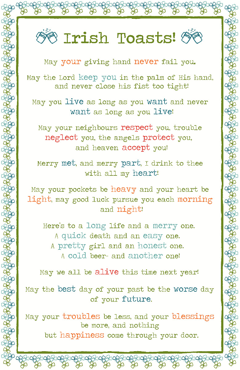 Baumwoll Geschirrtuch 'Irish Toasts'