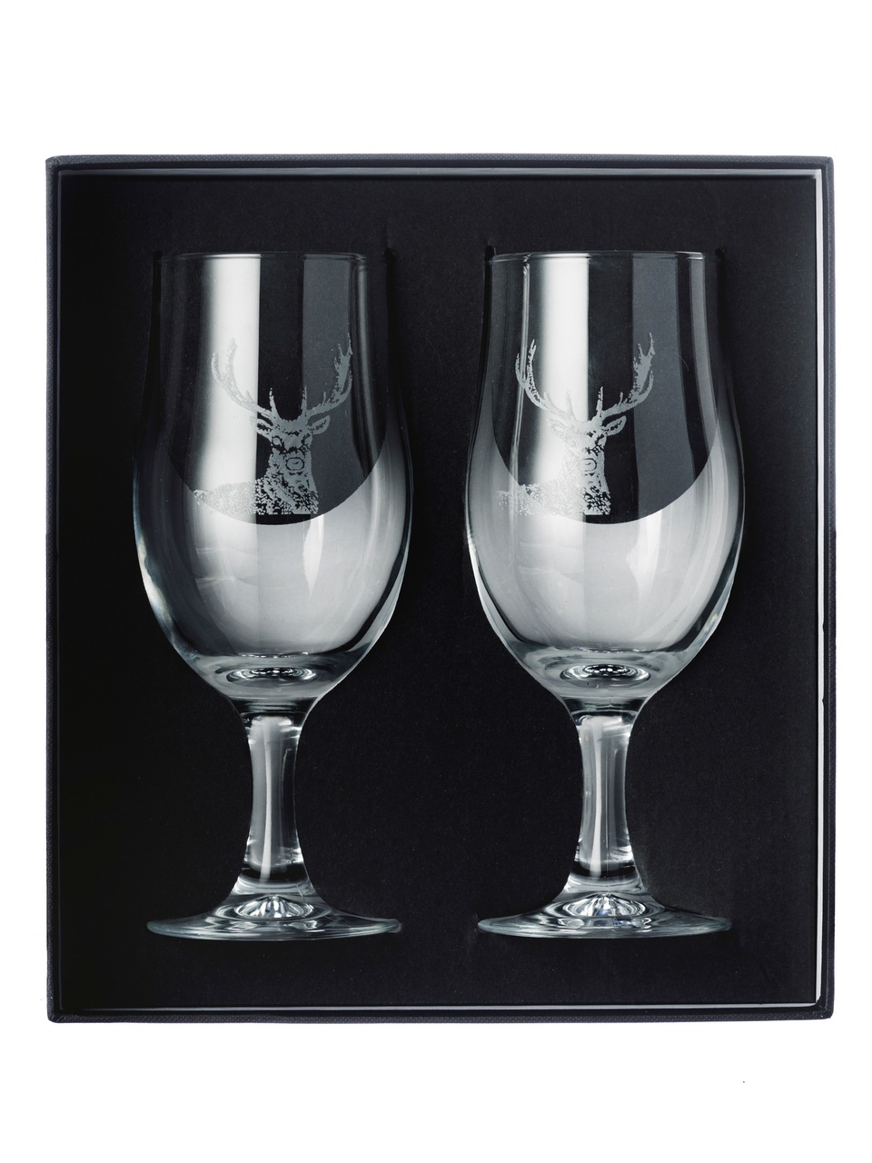 2er-Set Craft Beer Gläser, Gravur Hirsch