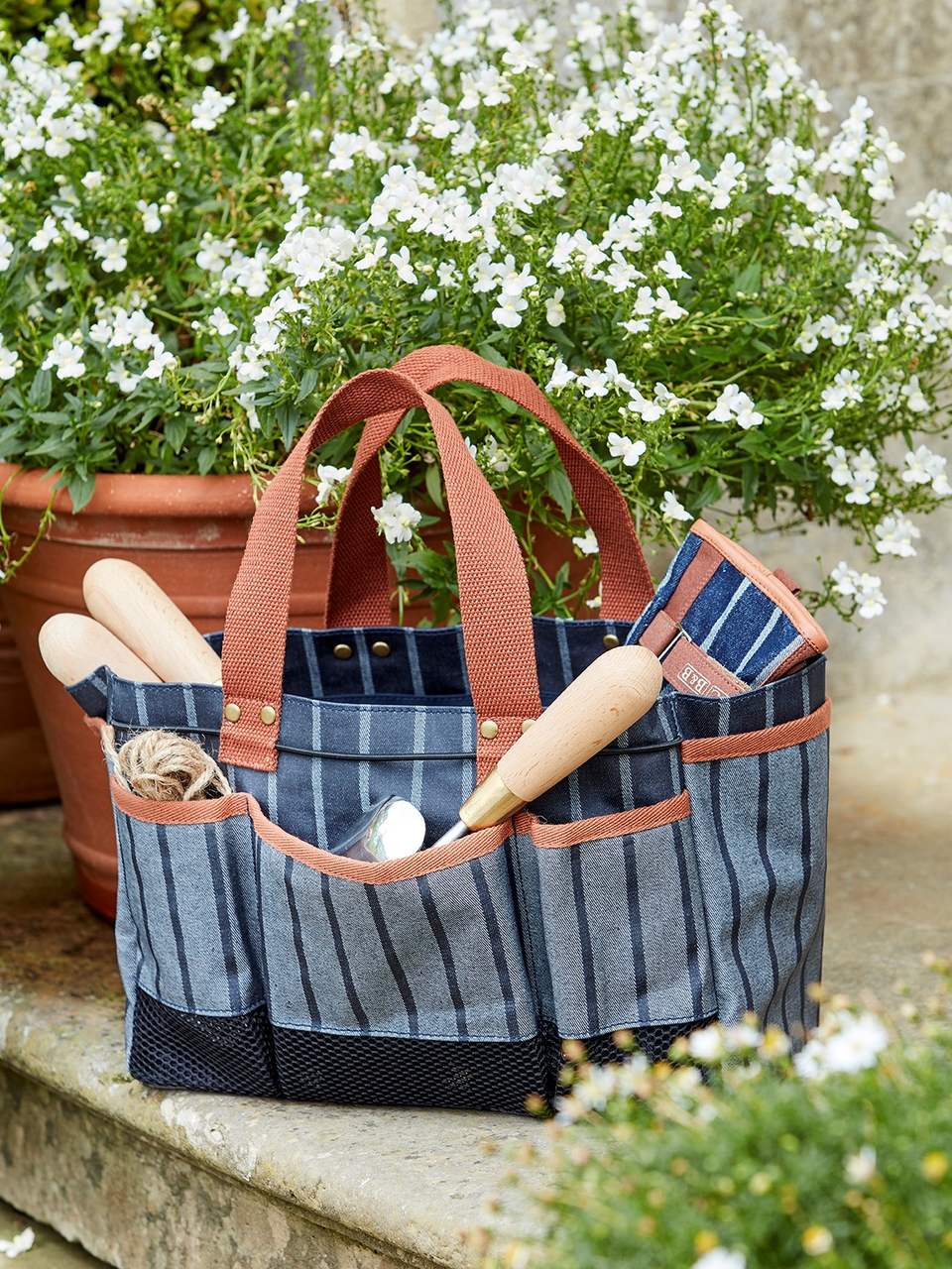Gartenwerkzeug-Tasche, Landhaus blau | Sophie Conran