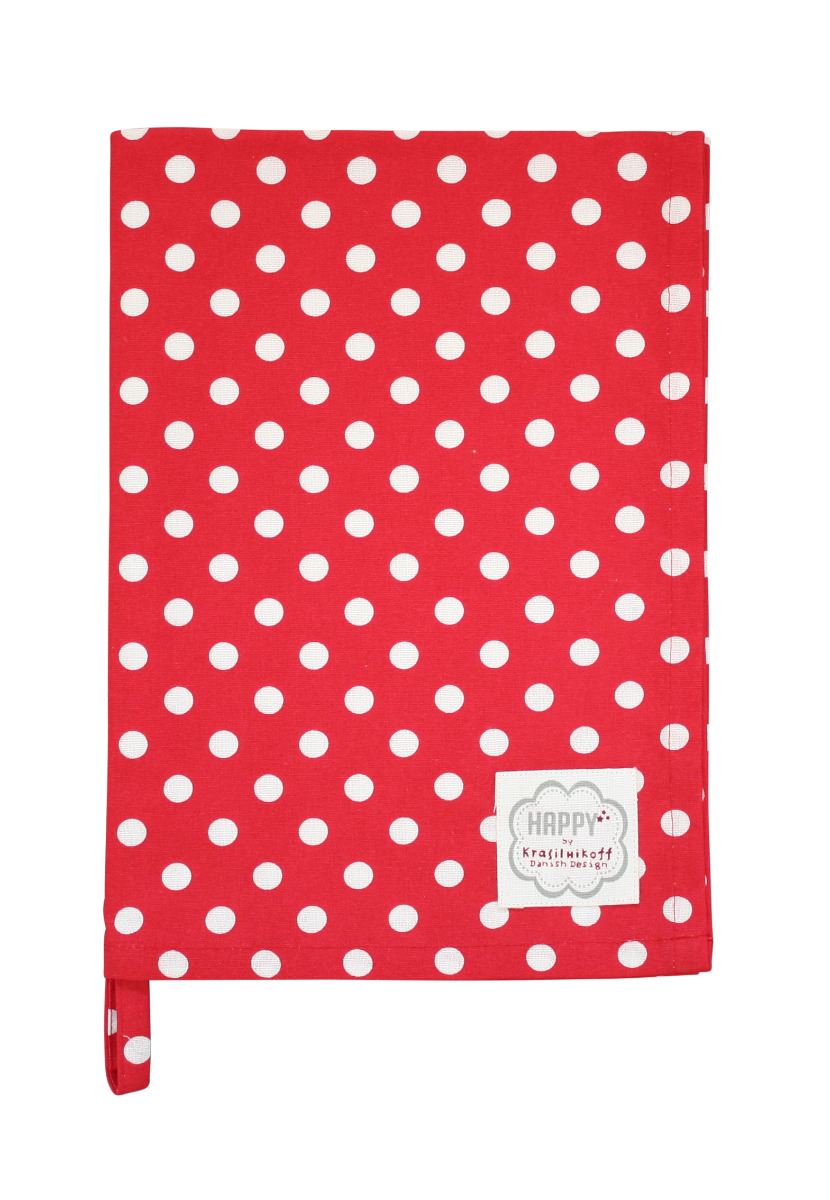 Geschirrtuch Punkte, rot