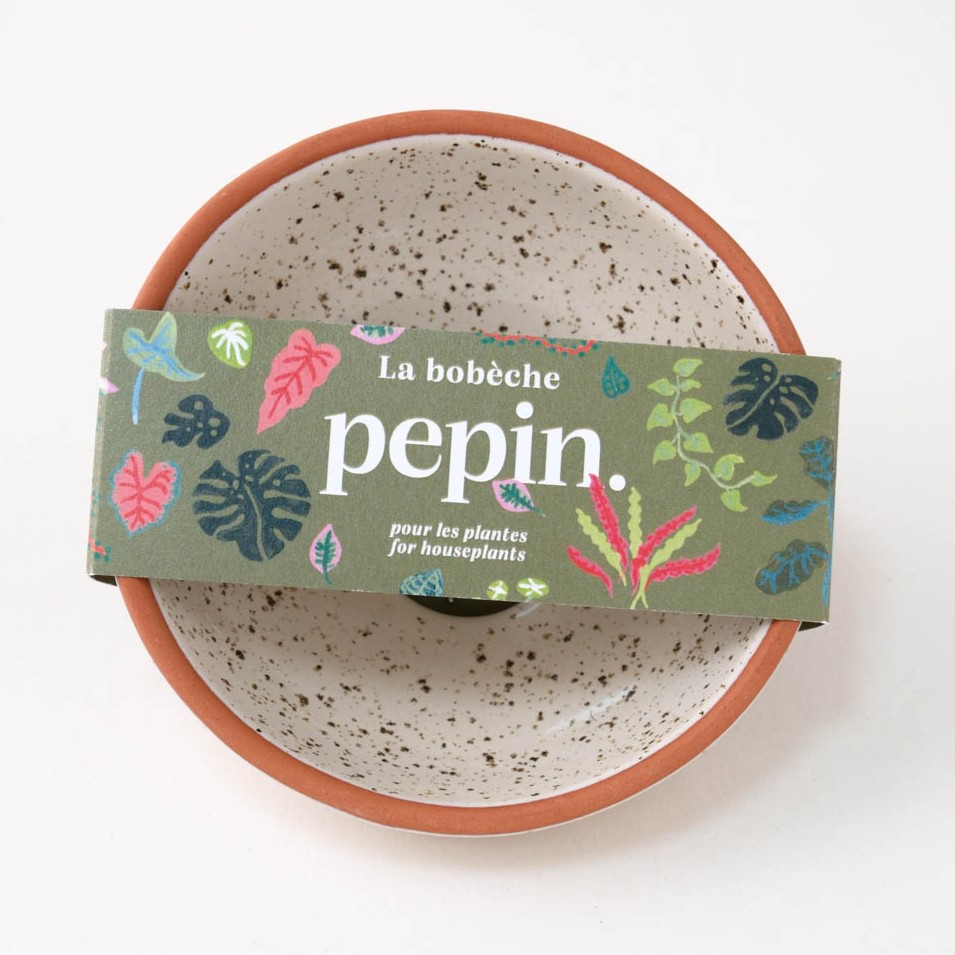 Pflanzen-Bobèche weiß-gesprenkelt | von Pepin