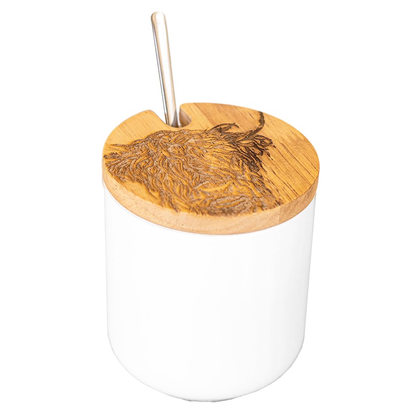 Highland Cow | Marmeladentopf mit Löffel