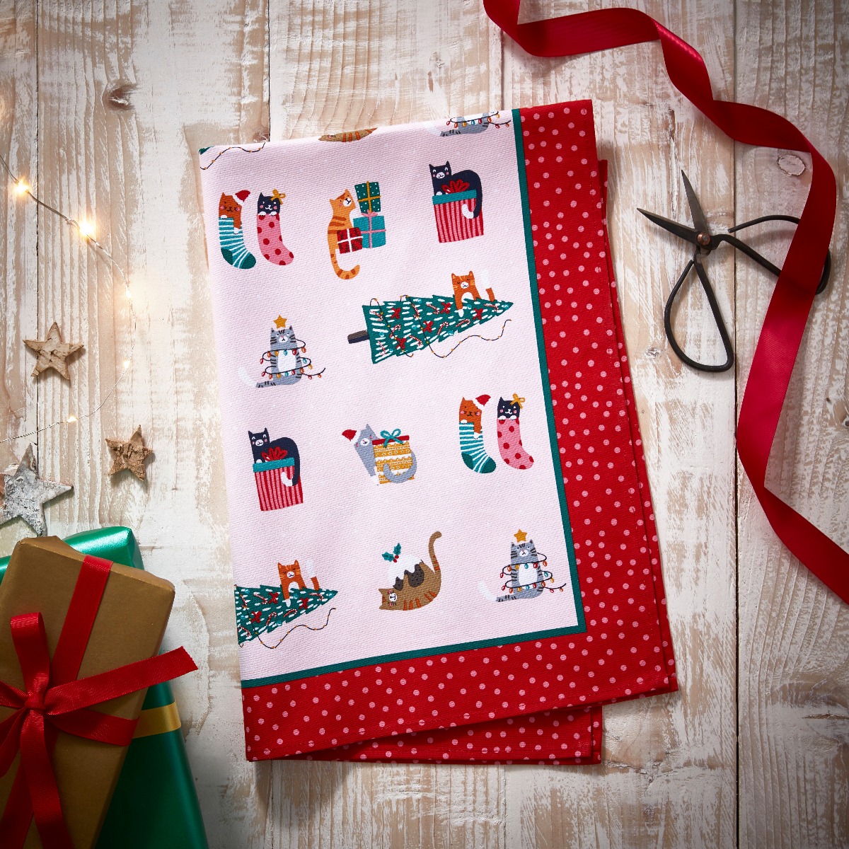 Weihnachts-Geschirrtuch 'Christmas Cats'