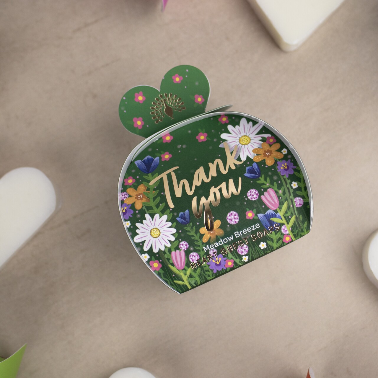 Geschenkbox mit drei Luxus-Seifenherzchen - Wiesenduft | von 'The English Soap Company'