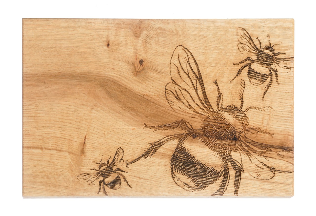 Servier- und Schneidebrett, Motiv Biene