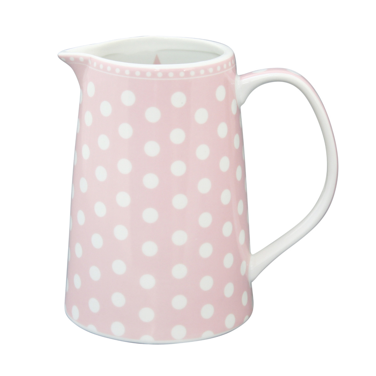 Krasilnikoff Porzellankrug Punkte, rosa