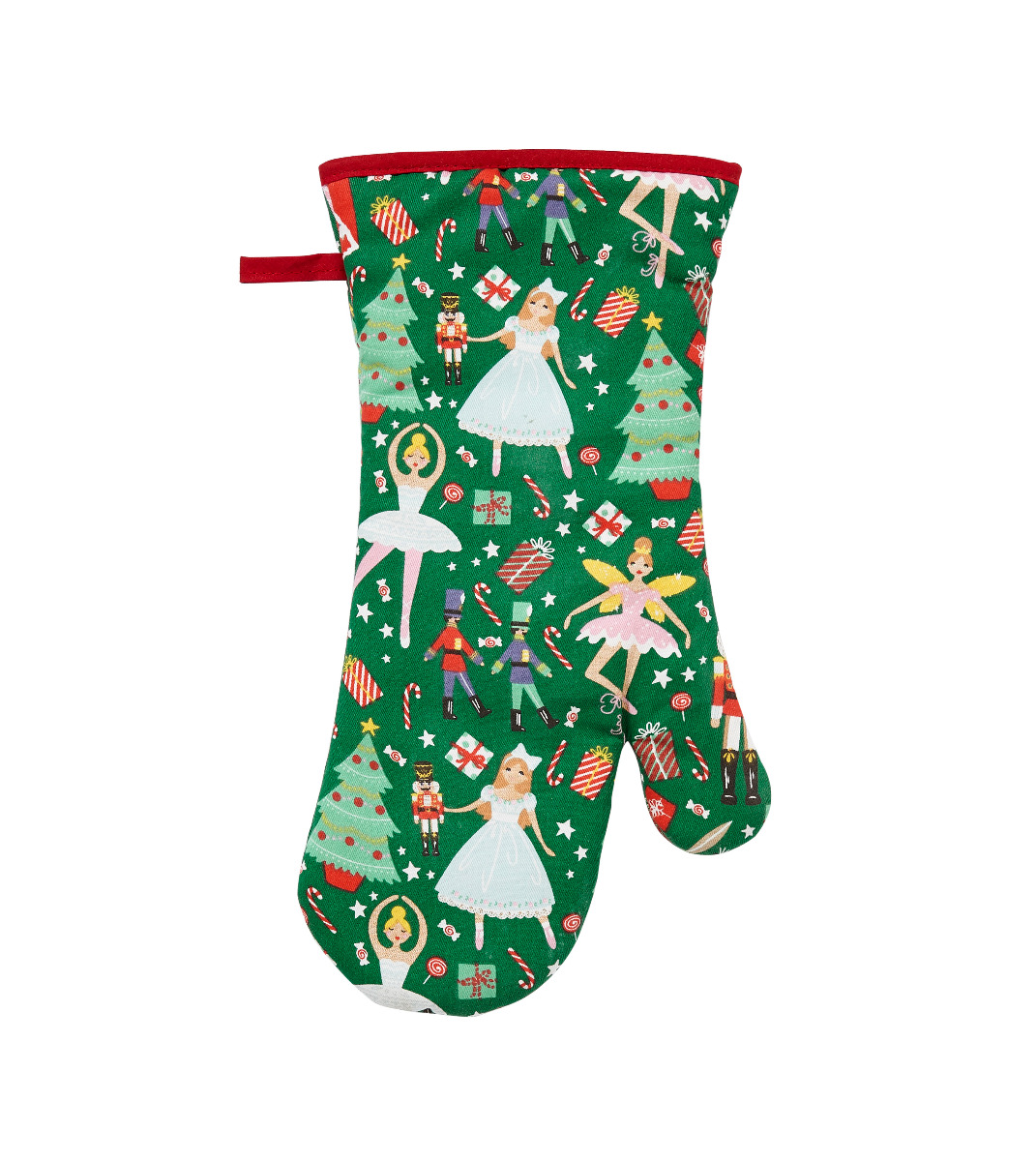 Weihnachtlicher Ofenhandschuh Nußknacker