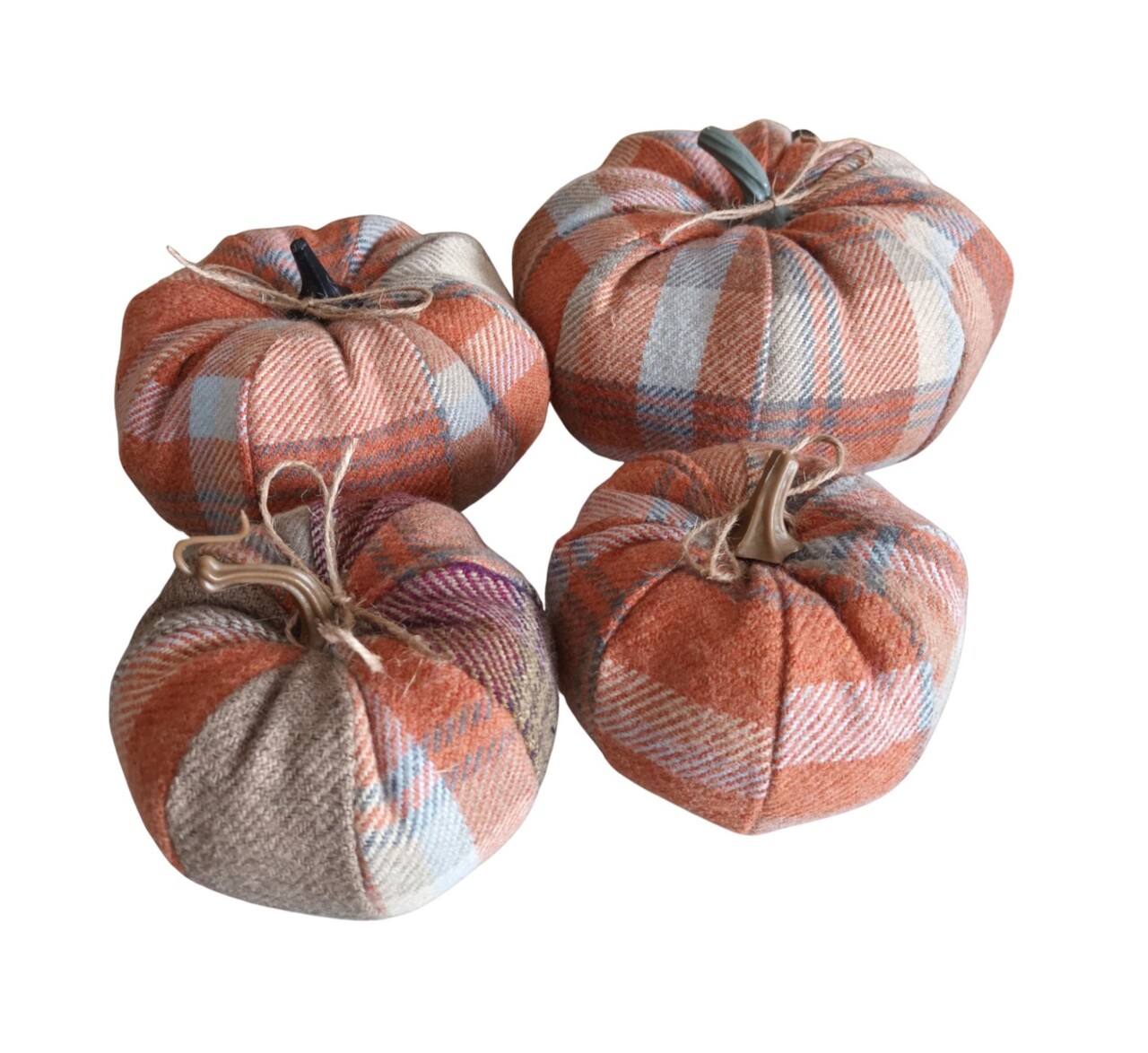 Stoffkürbis | Design Balmoral-Karos | in 4 Größen | handmade | aus Wales