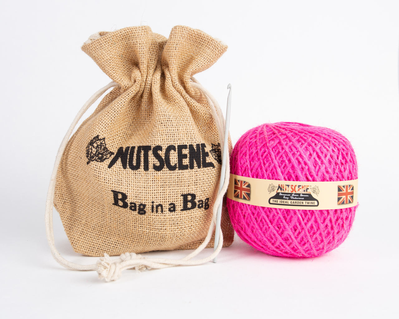 Jute-Häkelset, Pink