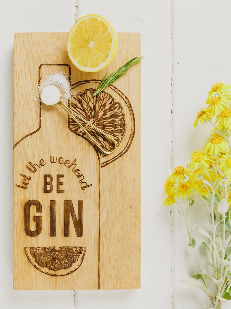 Schneide- & Servierbrett | Let the Weekend be Gin