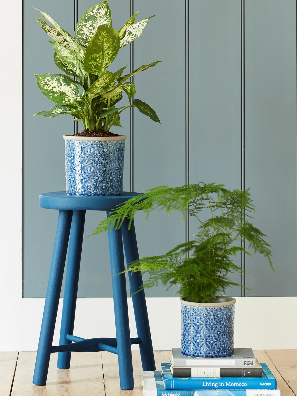 Blumen-Übertöpfe Porto Blue klein und groß